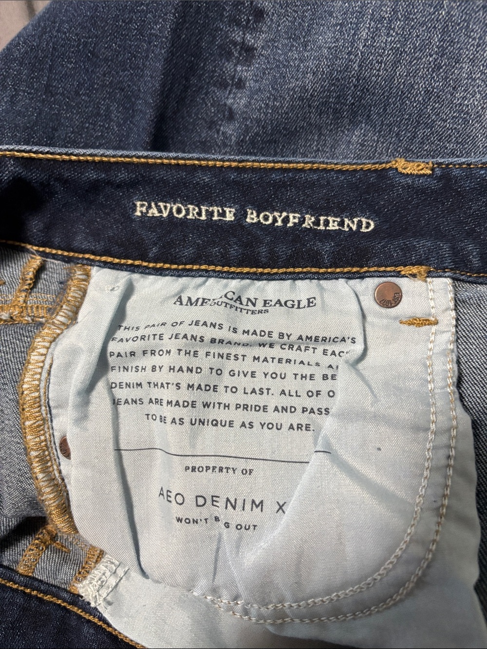AE Women's Dark Blue Jeans - Picture 5 of 5